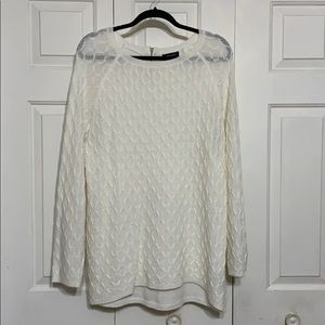 White Knit Tunic Sweater